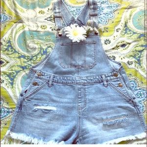 Short Denim Jeans Overalls